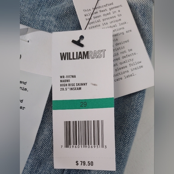 William Rast Light Wash Distressed Sculpted High Rise Skinny Jeans NWT - Picture 10 of 14